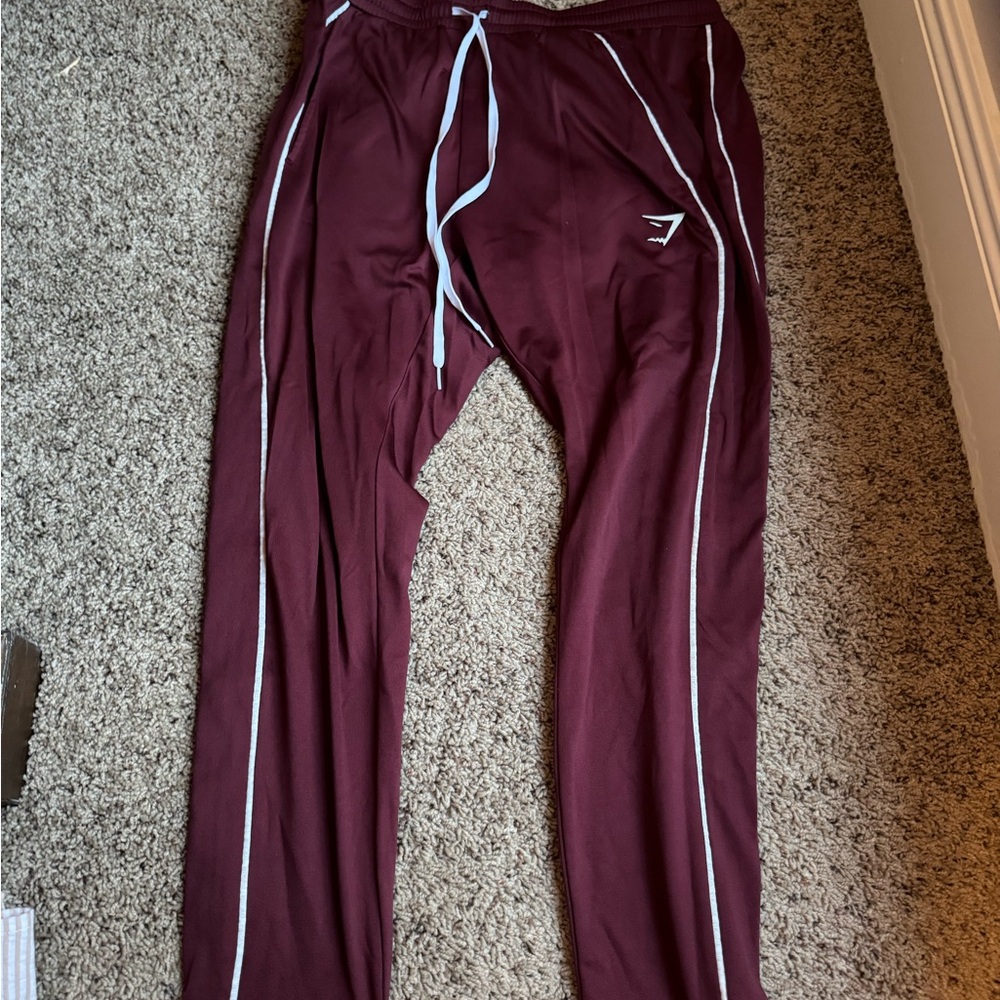 Gymshark Red Sweatpants Relaxed Fit Joggers